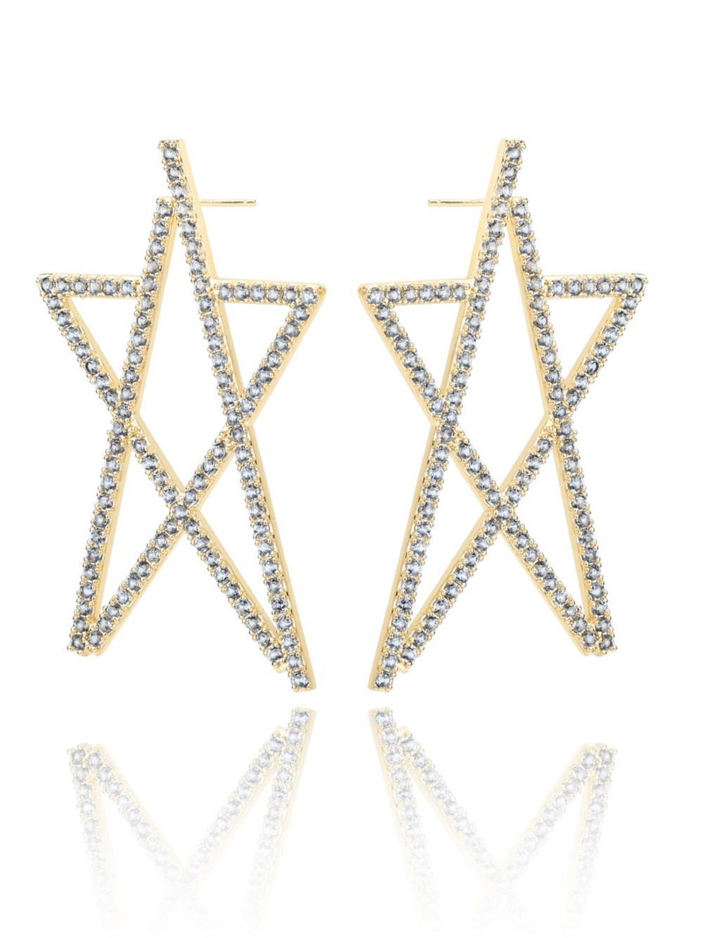 Clara 2 earrings 18k gold plated Women Jewelry